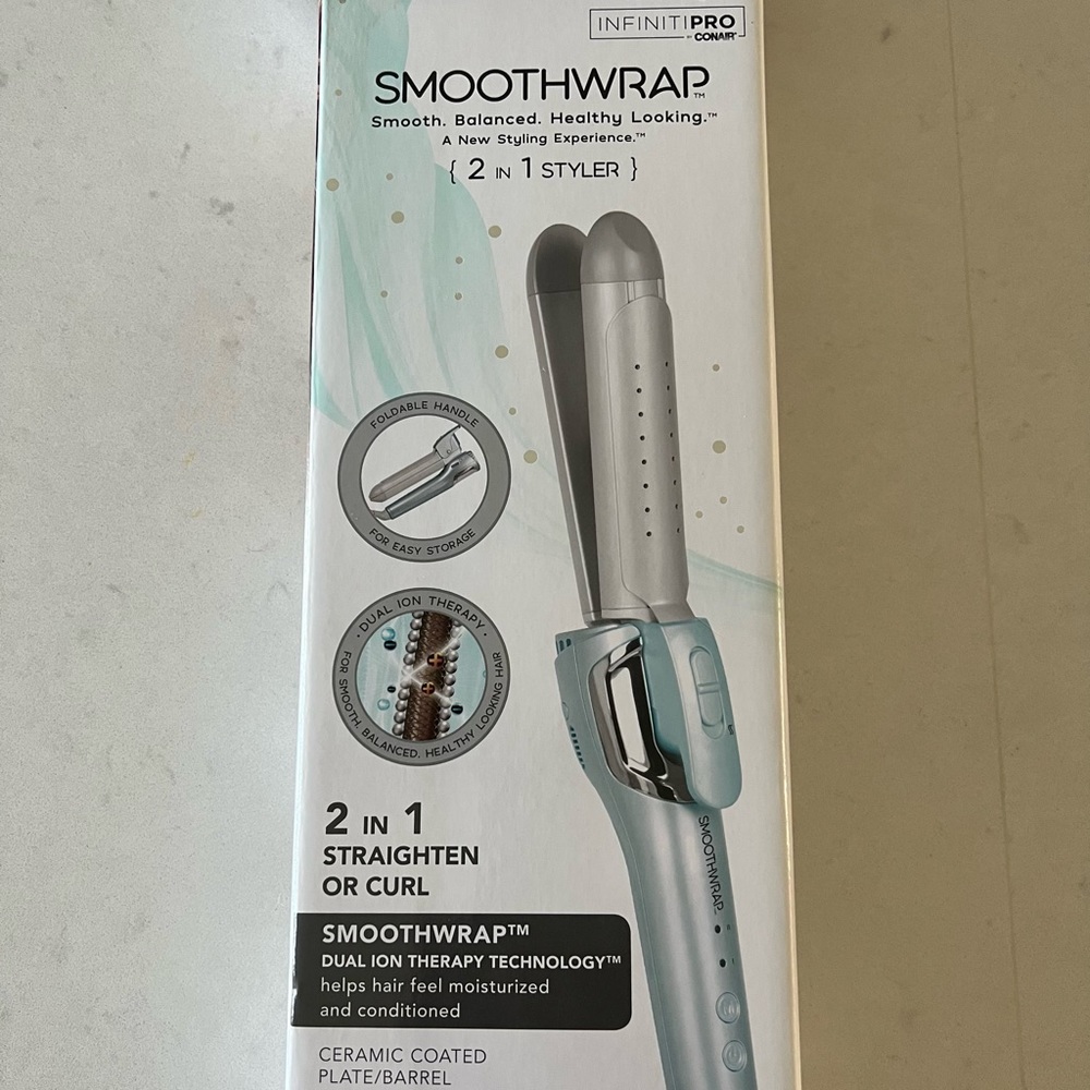 InfinitiPro Conair Smoothwrap 2 in 1 Straighten or Curl